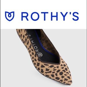 NWB Women’s Rothy’s Leopard Pointed Toe Flat 8.5 M